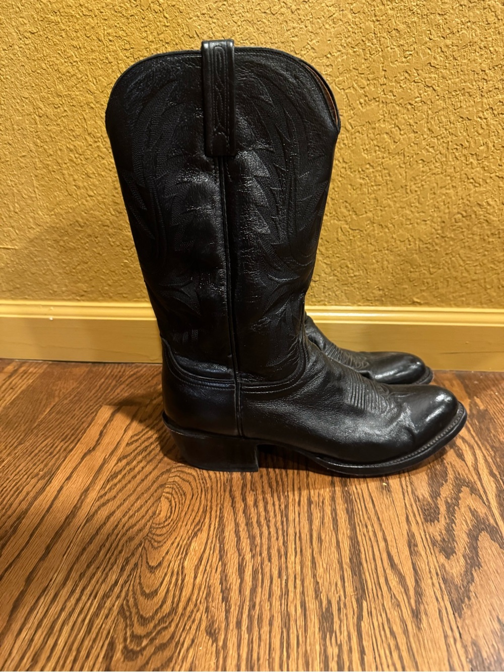 Lucchese Black Men's Western Cowboy Boots